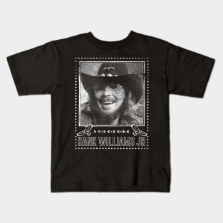 Hank Williams Jr / Vintage Faded Style Fan Design Kids T-Shirt